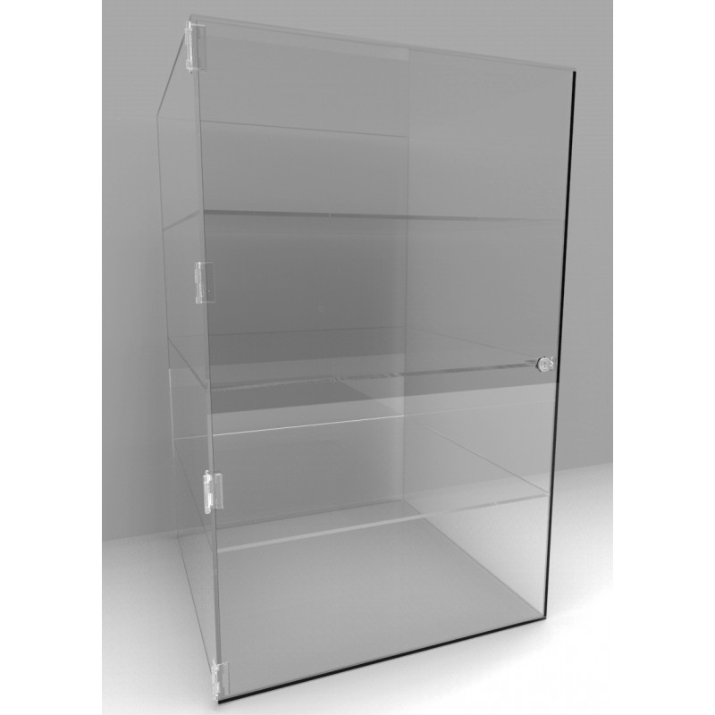 Acrylic Display Cabinet 800 x 500 Fixed Shelving