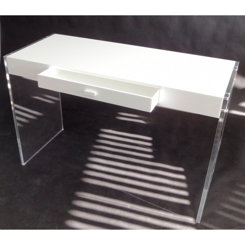 White Clear Console Desk Home Furniture Home