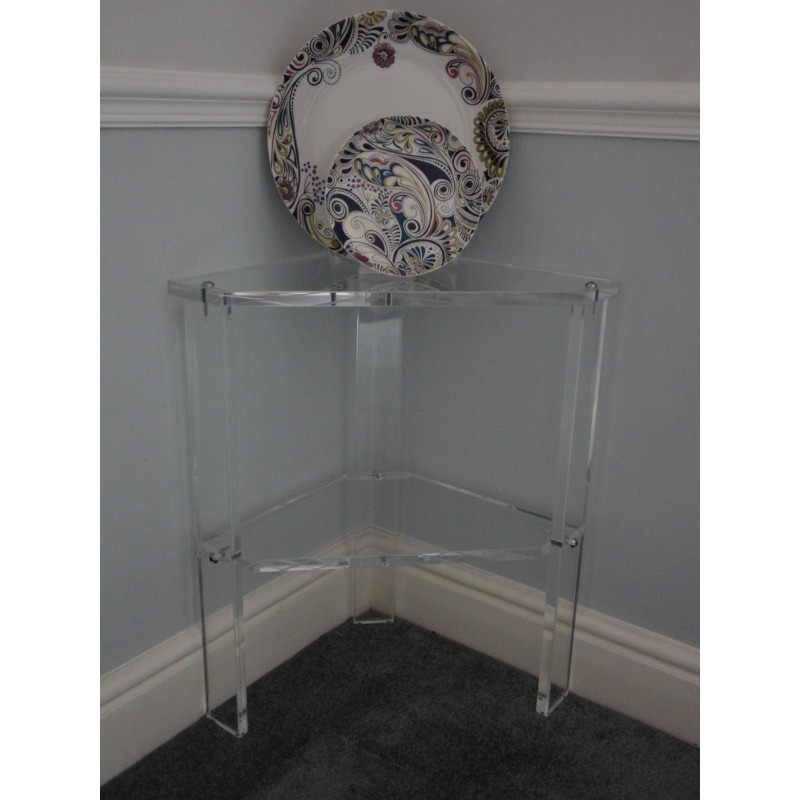 Acrylic deals corner table