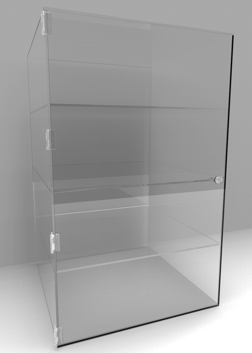 Acrylic Display Cabinet 800 X 600 X 250 Fixed Shelving Acrylic