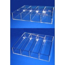 Clear Acrylic 4 Section Tray