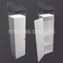 Illuminated Pedestal Cabinet With Case