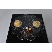 Flat Packed Clear Acrylic Cake Stand Medium 