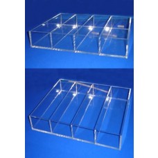 Clear Acrylic 4 Section Tray