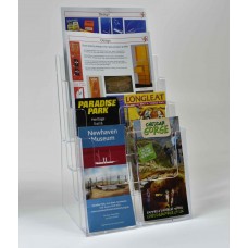 Freestanding A4 4 Tier Portrait Leaflet Dispenser