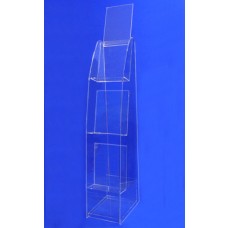 Acrylic 3 Tier Magazine Dispenser